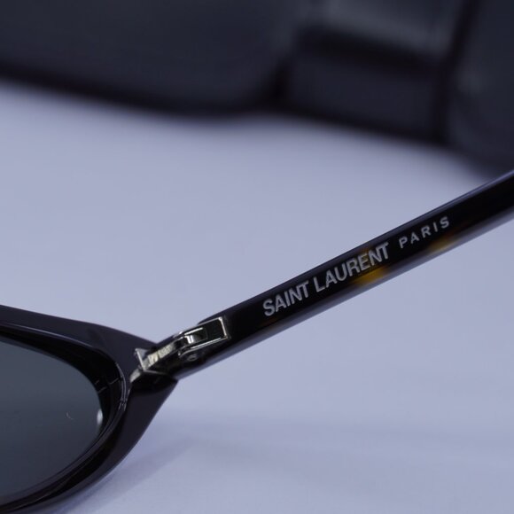 Saint Laurent SL703 002 Cat Eye Sunglasses - Dark Havana/Grey - Picture 8 of 10